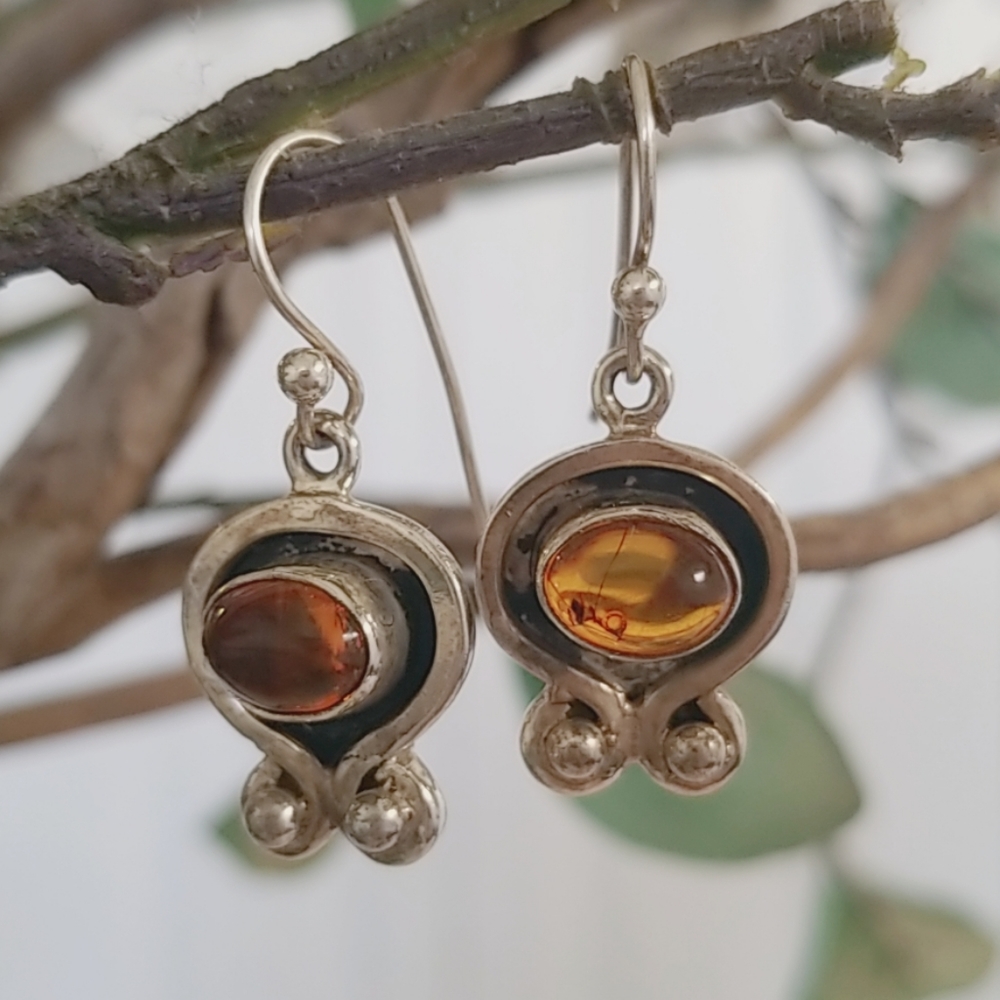 Amber Earrings.
